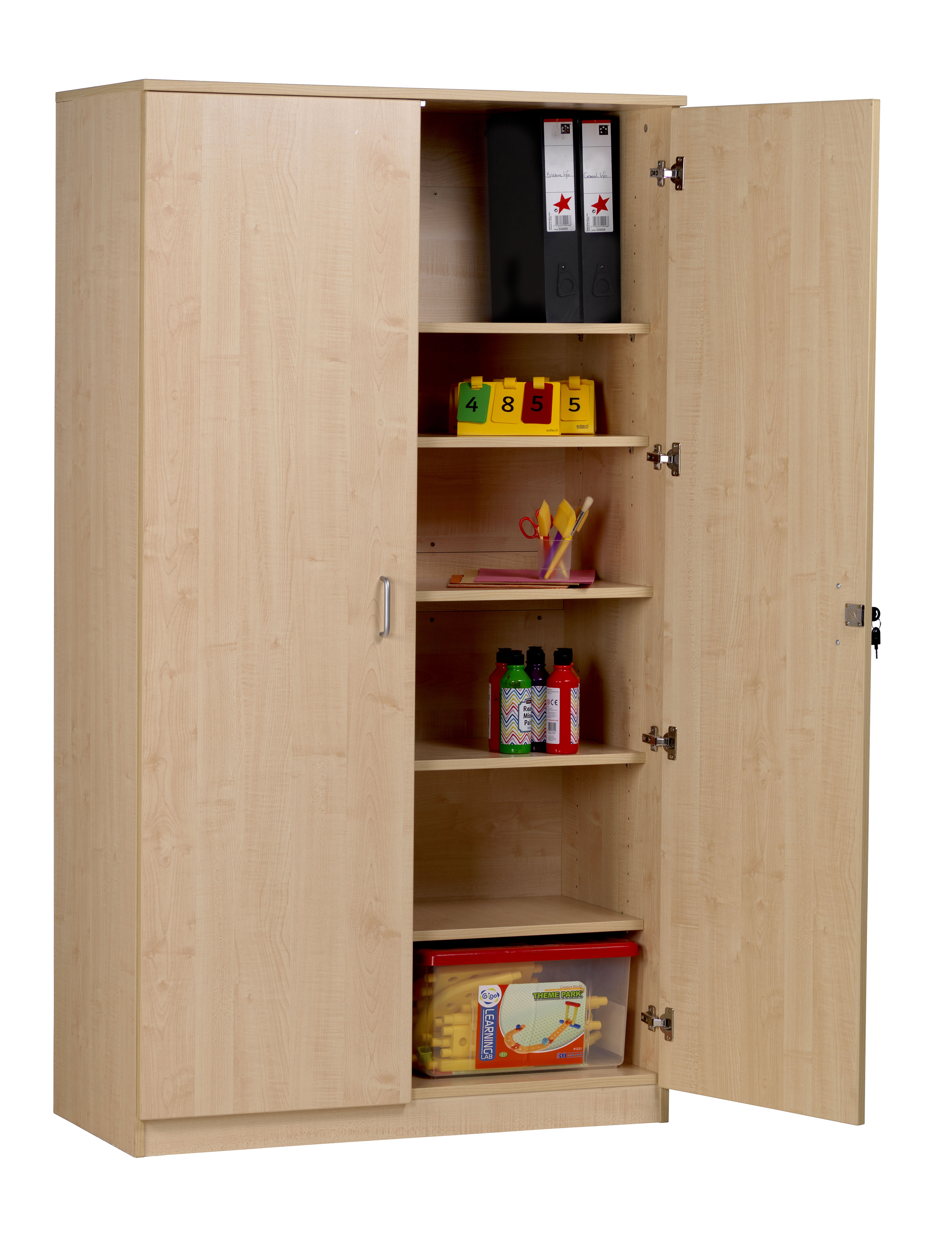 Lockable Tall Storage Cupboard Inspirational Group   PT689 C Open 